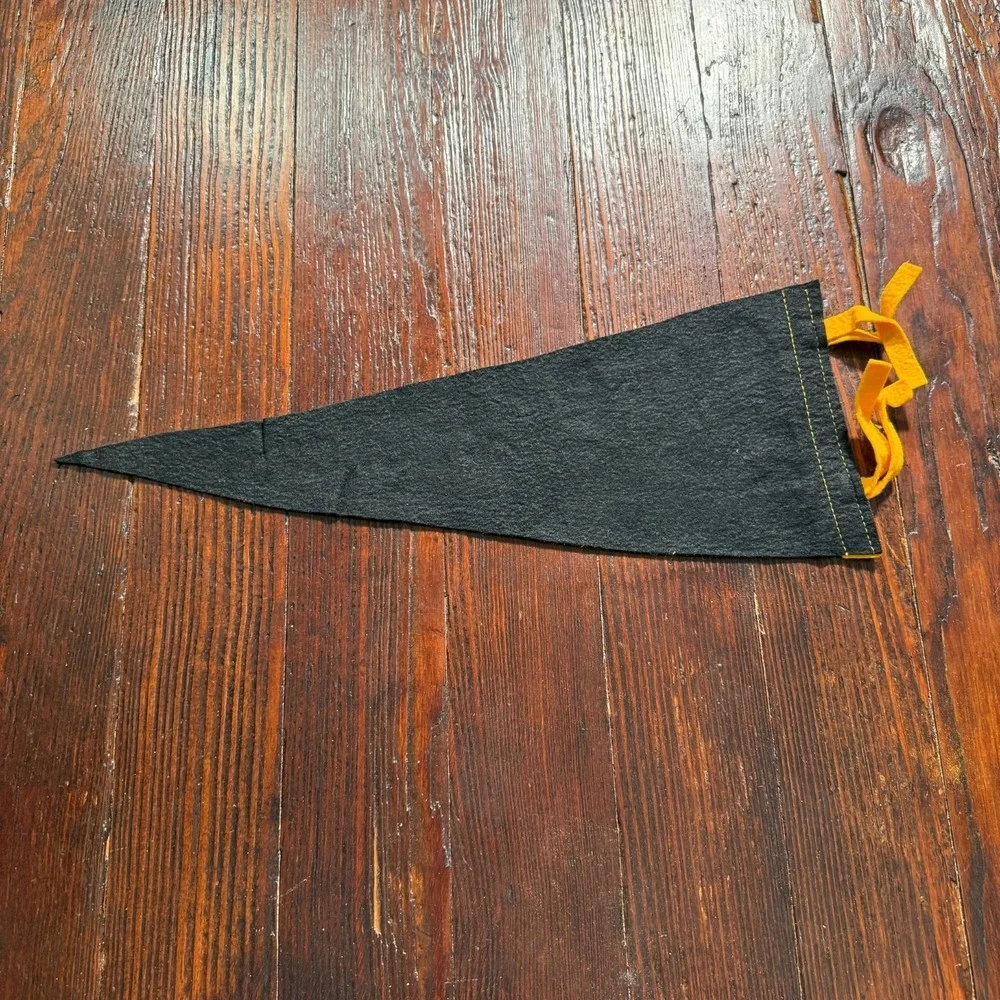 VTG 1960s Mt Vernon‎ Virginia Felt Pennant Black George Washingtons Mansion